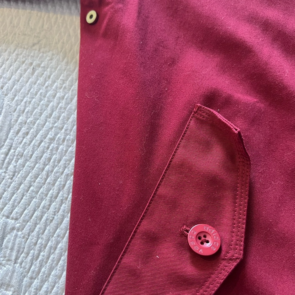 Adidas x Vespa Maroon Jacket with Cream Stripes*rare - Picture 4 of 12
